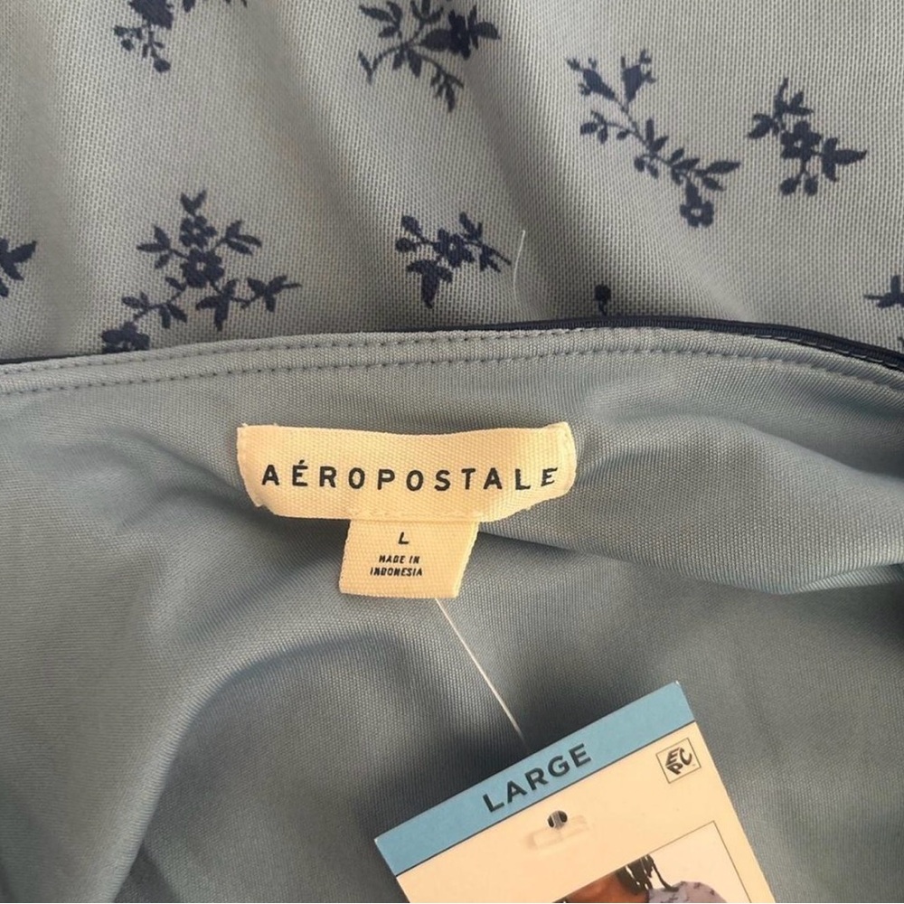 Aeropostale Blue Floral Blouse - Picture 2 of 6